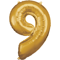 Large Number 9 Gold